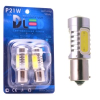 Автомобильная светодиодная лампа P21W - 1156 - 5 HP - 6W + Линза (2шт.)