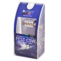 Светодиодная автолампа C5W FEST - с обманкой 3 CREE  (2шт.)