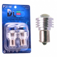 Светодиодная автомобильная лампа DLED 1156 - P21W HP - 5W (с линзой 90°) (2шт.)
